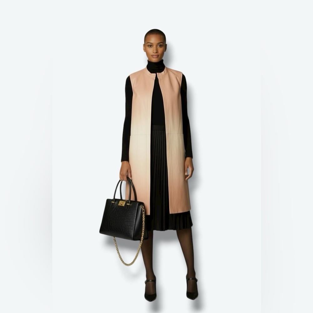 Trend: Lafayette 148 Ombré Leather Vest